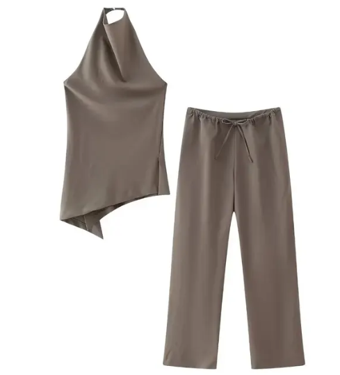 2 Delige Set Rugloze Halter Top