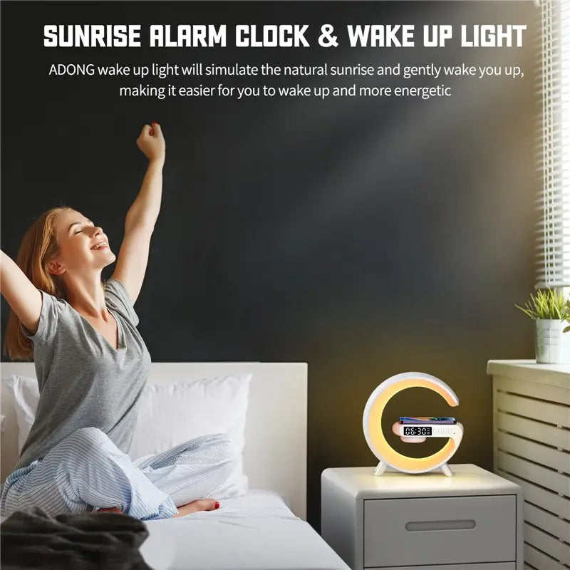 Multifunction Wireless Charger Pad RGB Speaker Lamp