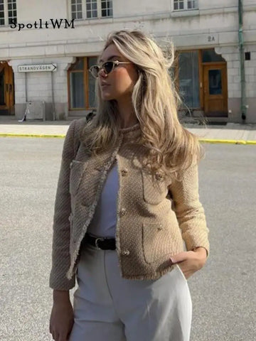 Elegant jasje met ronde halslijn