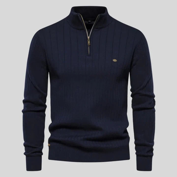 Sweatshirt met kwartrits
