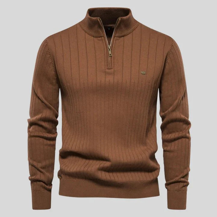 Sweatshirt met kwartrits