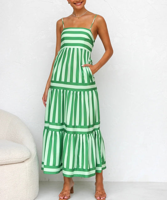 Candy streep maxi jurk