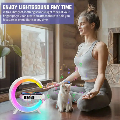 Multifunction Wireless Charger Pad RGB Speaker Lamp