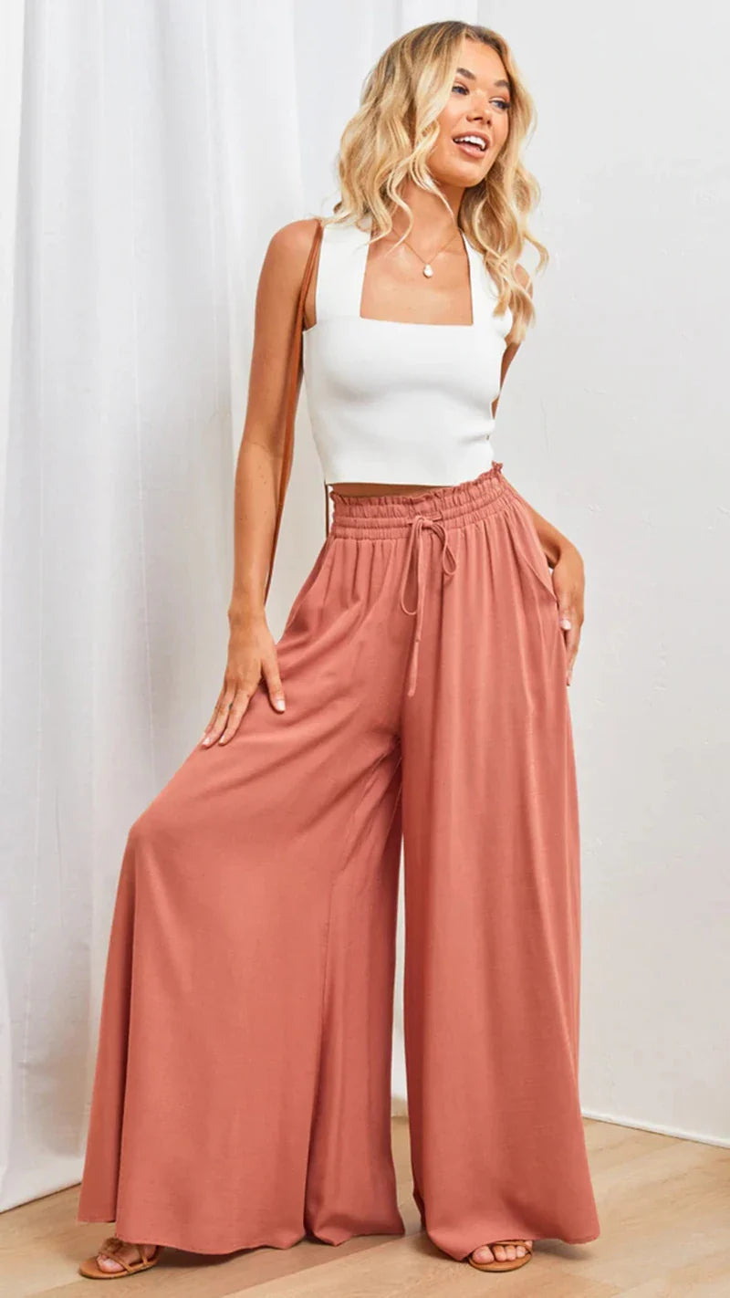 Zomerbroek met wijde pijpen