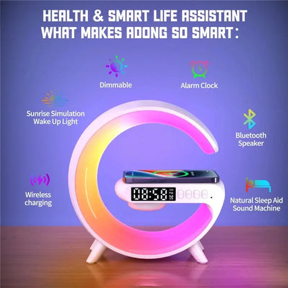 Multifunction Wireless Charger Pad RGB Speaker Lamp