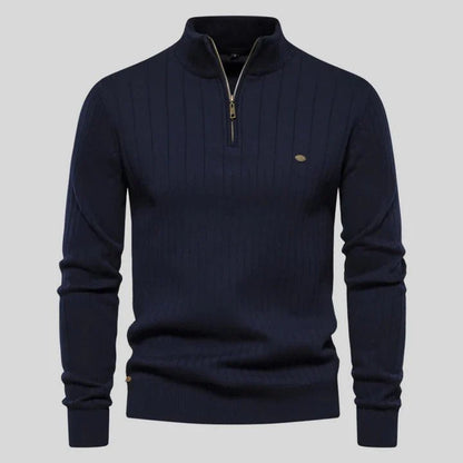 Sweatshirt met kwartrits