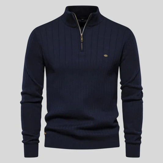 Sweatshirt met kwartrits
