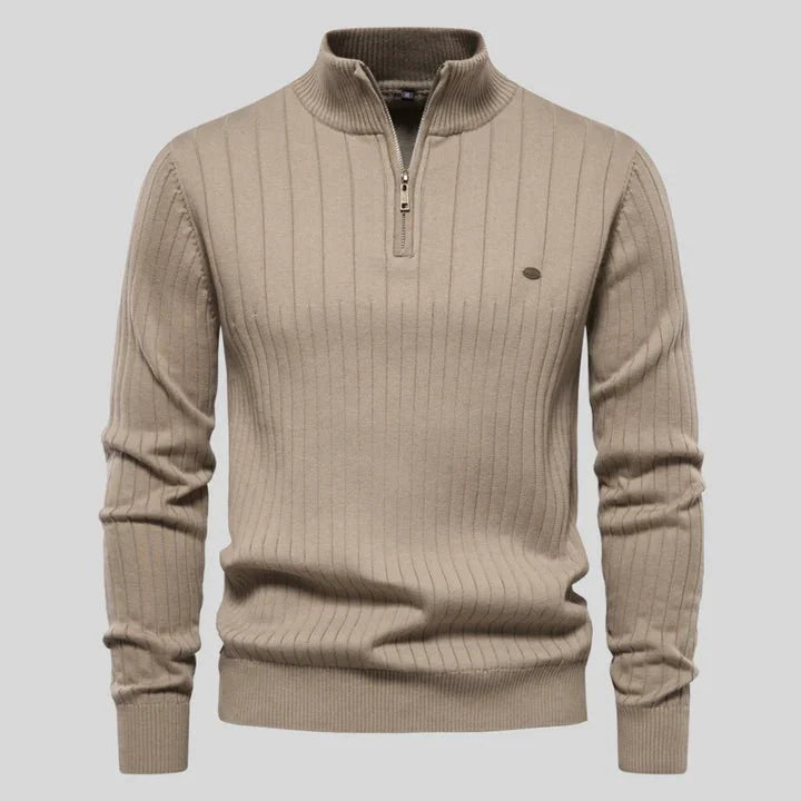 Sweatshirt met kwartrits