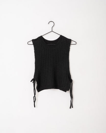 Gebreid gilet zwart
